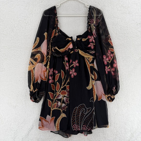 Anthropologie Dresses & Skirts - Anthropologie‎ Let Me Be Babydoll Dress Womens Petite Small PS Black Floral NWT